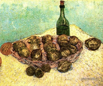 Vincent Van Gogh œuvres - Nature morte Bouteille Citrons et Oranges Vincent van Gogh
